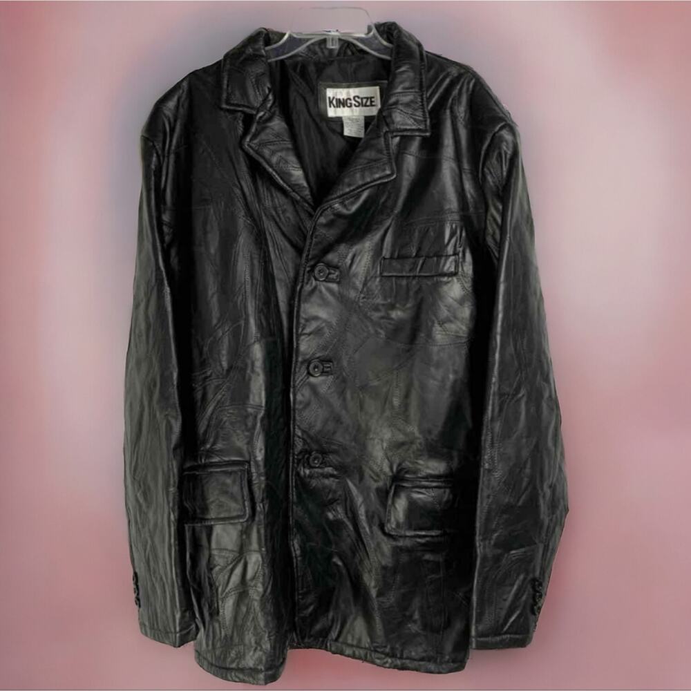 KING SIZE NWT MENS AUTHENTIC LEATHER SIZE 2XLT JACKET COAT